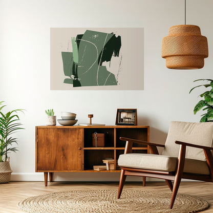 Poster orizzontale staccabile e attaccabile EVERGREEN ESCAPE
