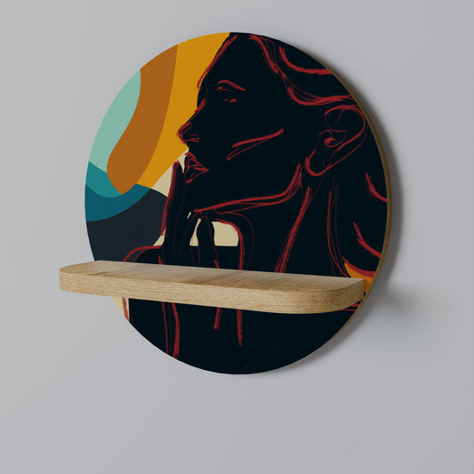 SILHOUETTE SONATA Mensola rotonda per arte in effetto rovere