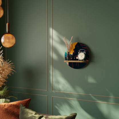 SILHOUETTE SONATA Mensola rotonda per arte in effetto rovere