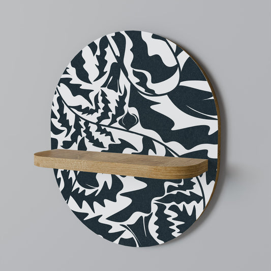 ETHEREAL ORNAMENT Mensola ovale in effetto rovere