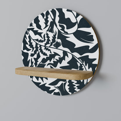 ETHEREAL ORNAMENT Mensola rotonda per arte in effetto rovere