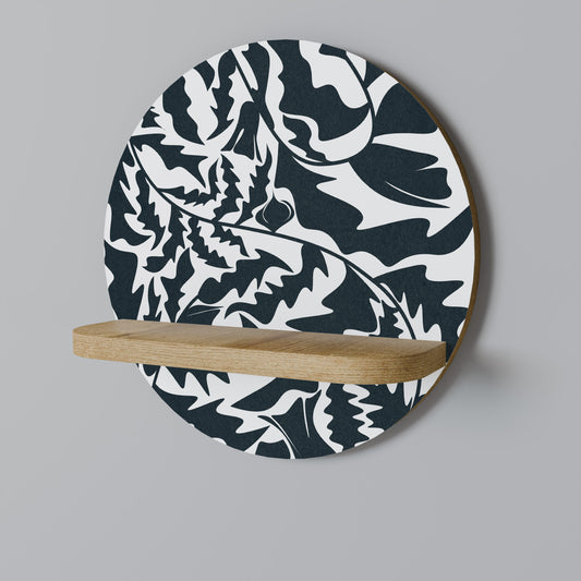 ETHEREAL ORNAMENT Mensola rotonda per arte in effetto rovere