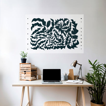 Poster orizzontale staccabile e attaccabile ORNAMENTO ETEREALE