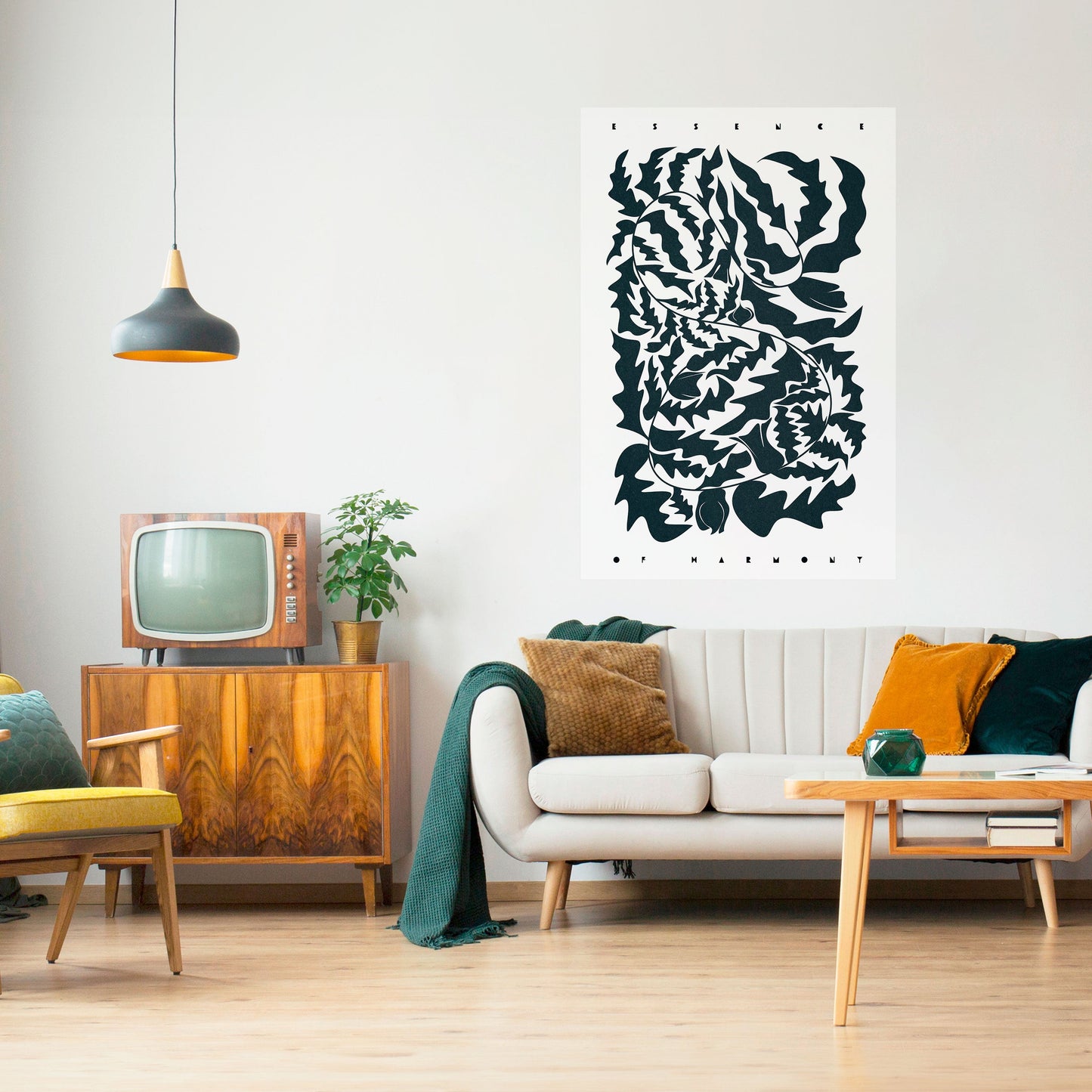 Poster verticale staccabile e attaccabile ORNAMENTO ETEREALE
