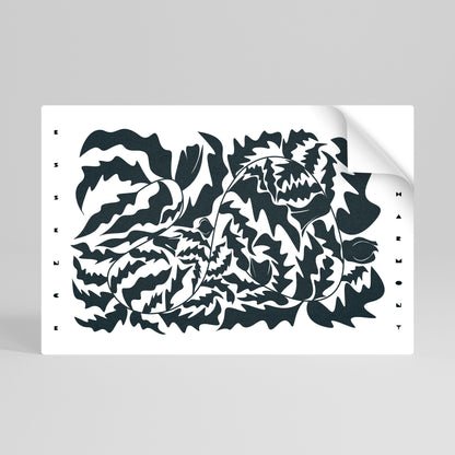 Poster orizzontale staccabile e attaccabile ORNAMENTO ETEREALE