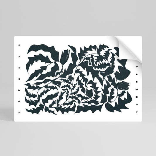 Poster orizzontale staccabile e attaccabile ORNAMENTO ETEREALE