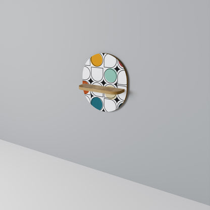 HUE HARMONY Mensola ovale per opere d'arte in effetto rovere