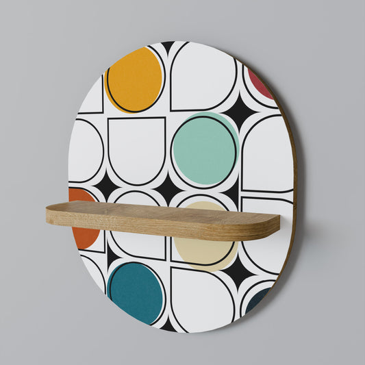 HUE HARMONY Mensola ovale per opere d'arte in effetto rovere