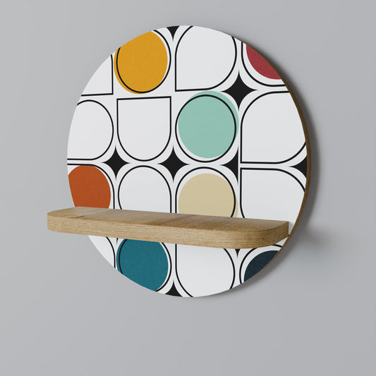HUE HARMONY Mensola rotonda per arte in effetto rovere