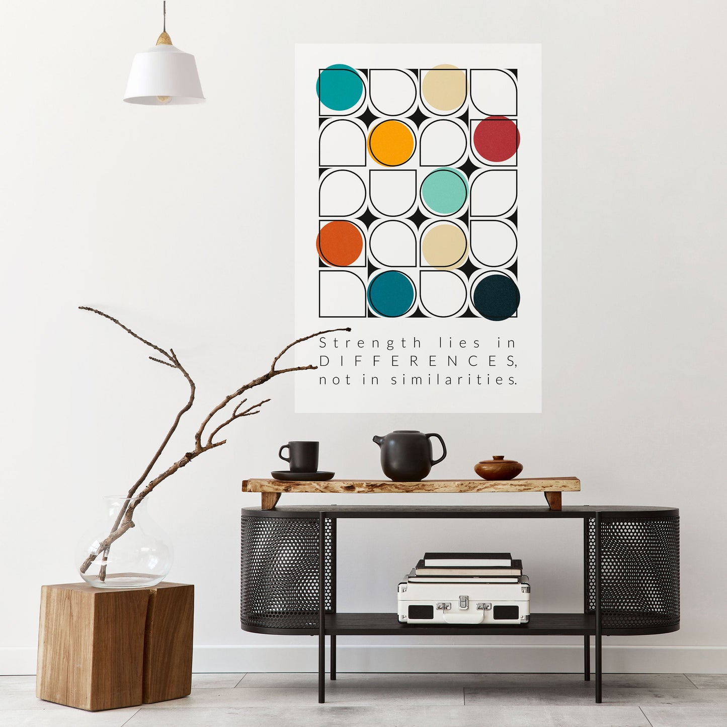 Poster verticale staccabile e attaccabile HUE HARMONY
