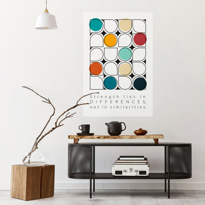 Poster verticale staccabile e attaccabile HUE HARMONY