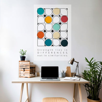 Poster verticale staccabile e attaccabile HUE HARMONY
