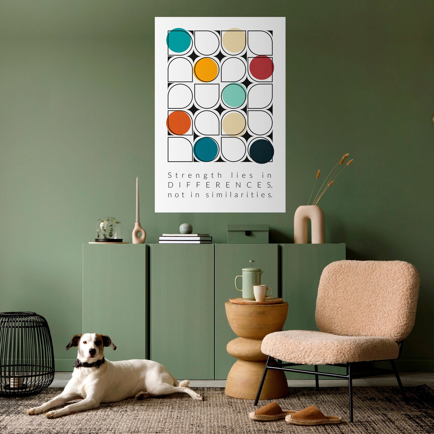 Poster verticale staccabile e attaccabile HUE HARMONY