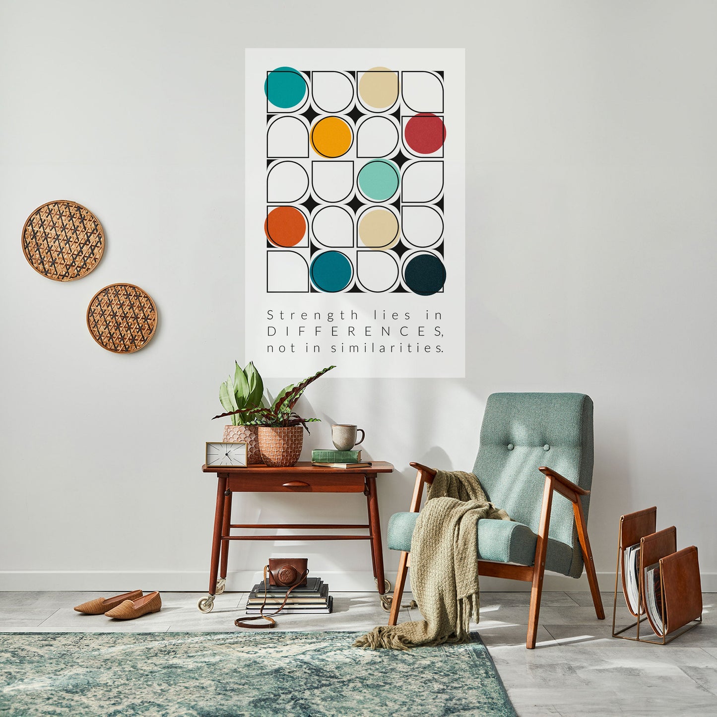 Poster verticale staccabile e attaccabile HUE HARMONY