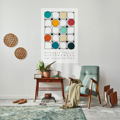 Poster verticale staccabile e attaccabile HUE HARMONY