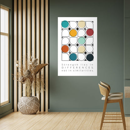 Poster verticale staccabile e attaccabile HUE HARMONY