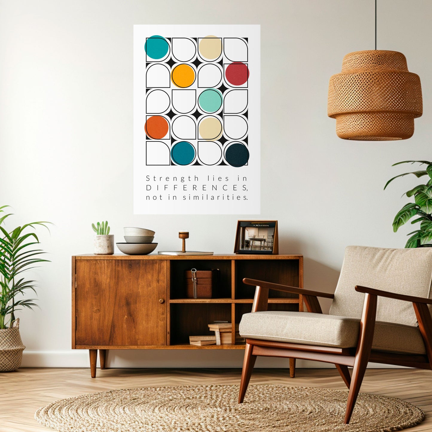 Poster verticale staccabile e attaccabile HUE HARMONY