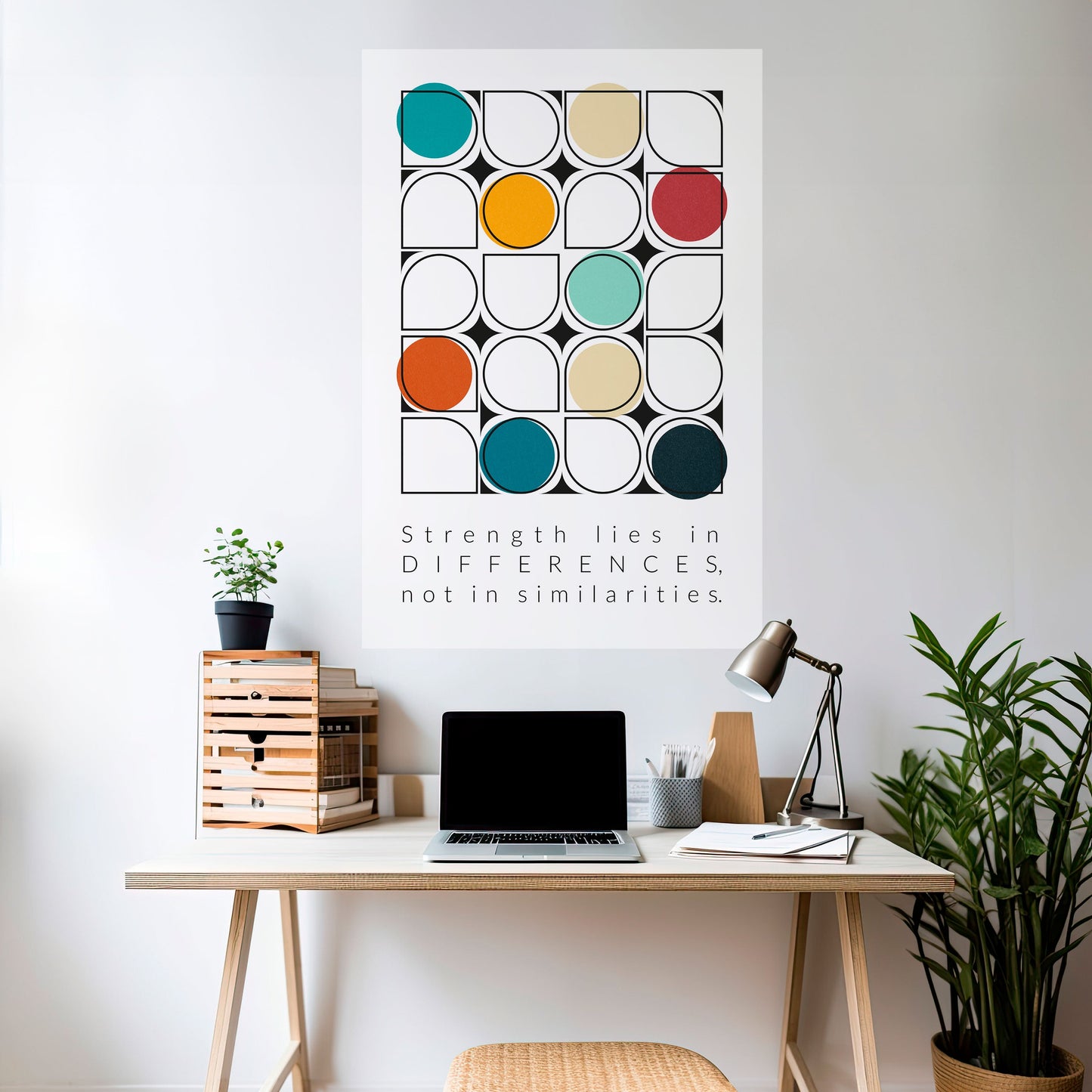 Poster verticale staccabile e attaccabile HUE HARMONY