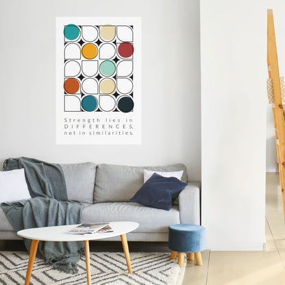 Poster verticale staccabile e attaccabile HUE HARMONY