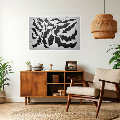 SHARP SHADOWS Poster orizzontale staccabile e attaccabile