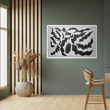 SHARP SHADOWS Poster orizzontale staccabile e attaccabile
