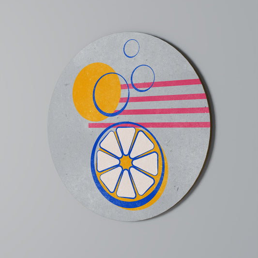 CITRUS SPARK Round Wall Art