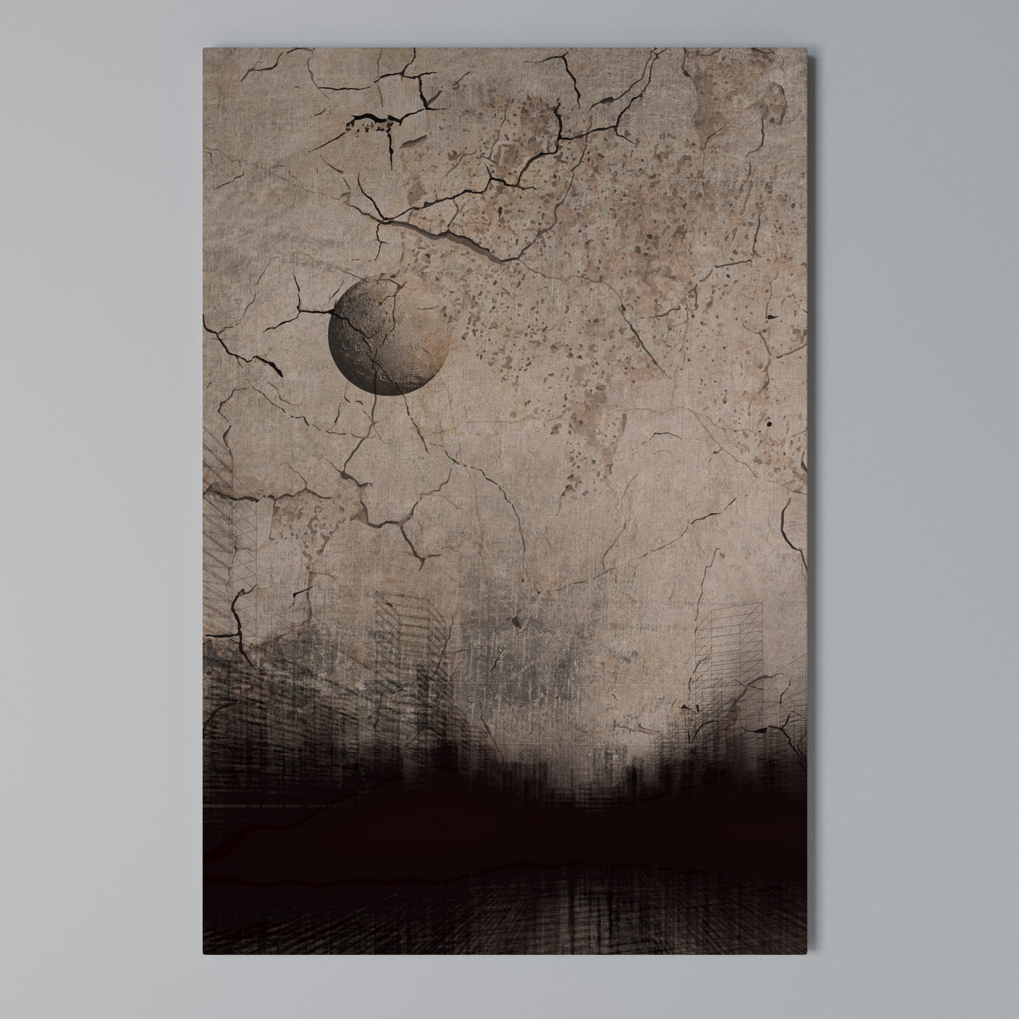 MOONBEAM THOUGHTS Vertical Canvas Print