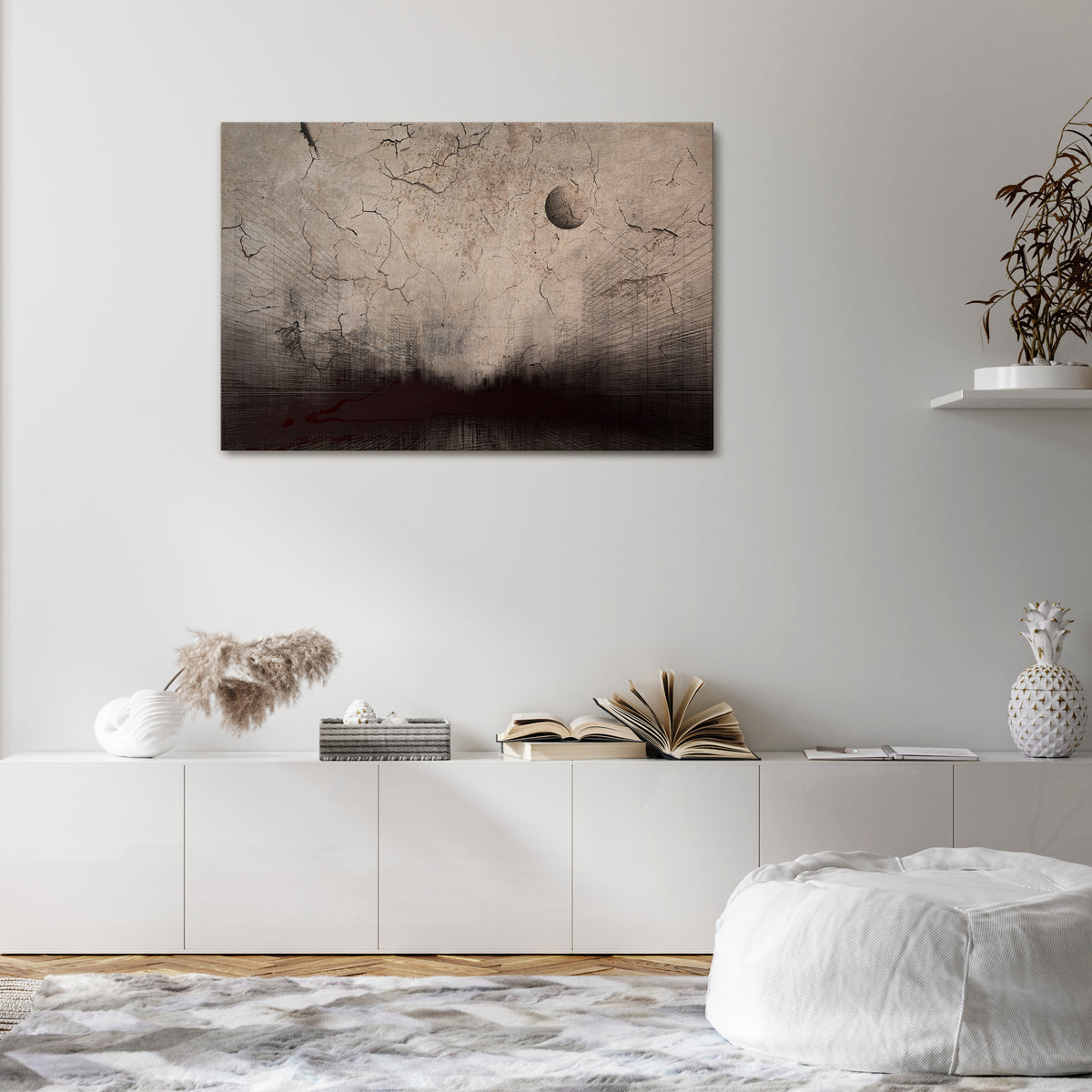 MOONBEAM THOUGHTS Stampa su tela orizzontale