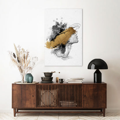 GILDED BLINDNESS Vertical Canvas Print