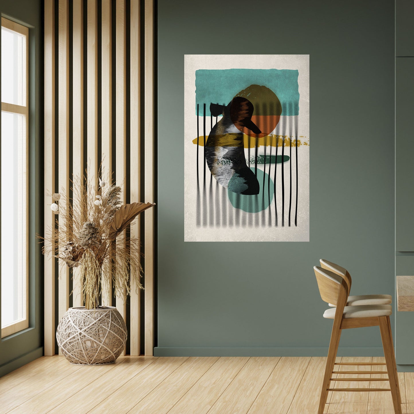 Poster verticale staccabile e attaccabile INKWELL TURQOISE