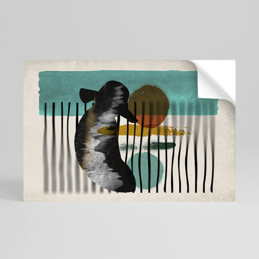 Poster orizzontale staccabile e attaccabile INKWELL TURQOISE