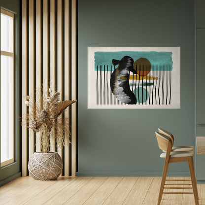 Poster orizzontale staccabile e attaccabile INKWELL TURQOISE