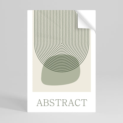 Poster verticale staccabile e attaccabile ASTRATTO VERDE