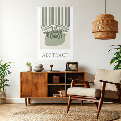 Poster verticale staccabile e attaccabile ASTRATTO VERDE