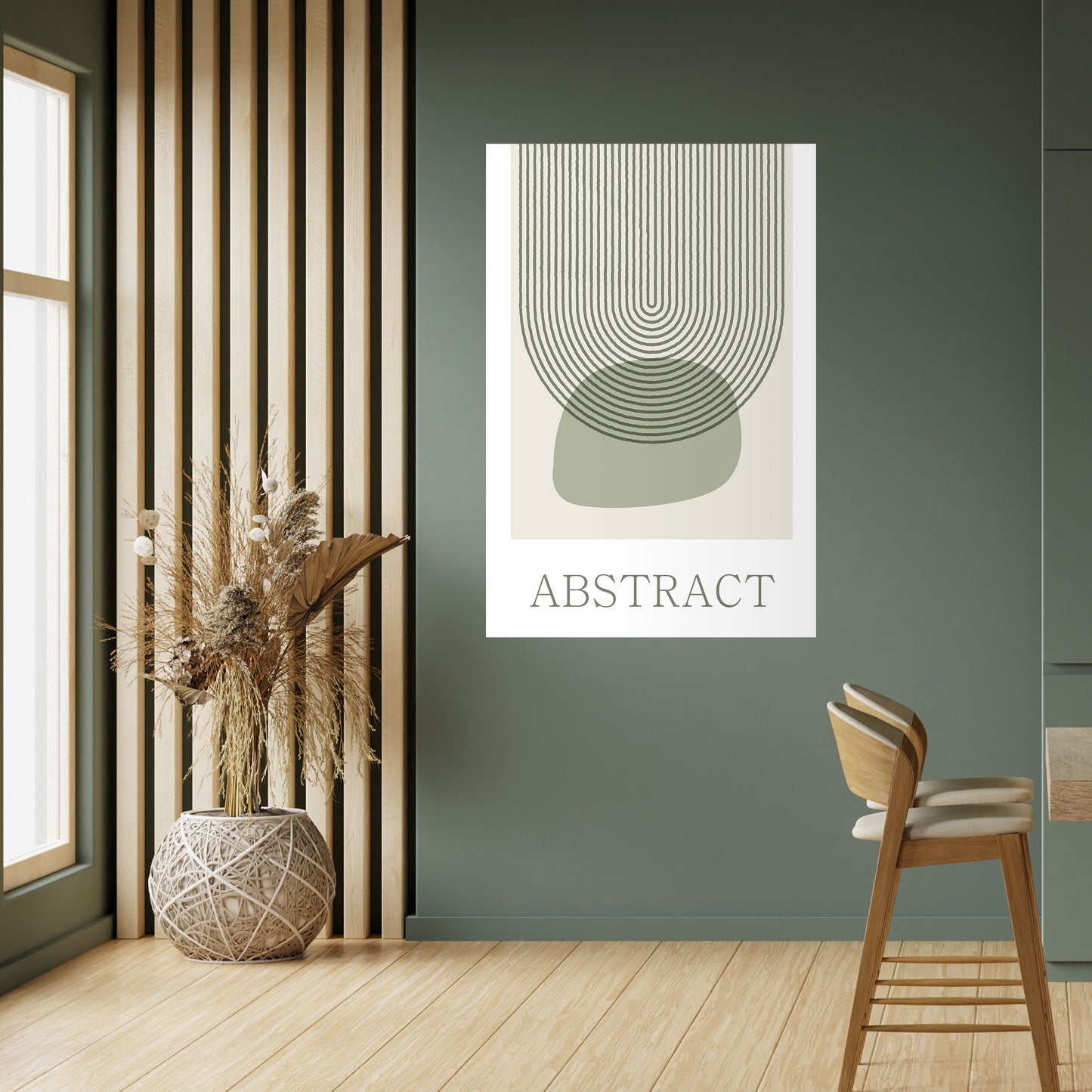 Poster verticale staccabile e attaccabile ASTRATTO VERDE