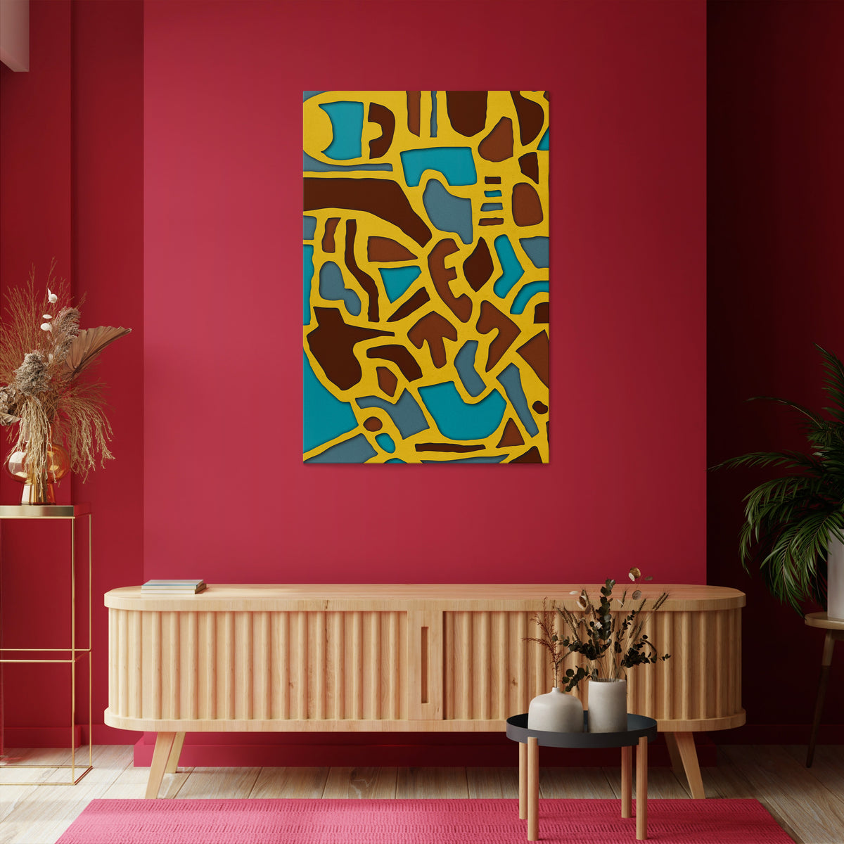 ASSYMETRICAL HARMONY Vertical Canvas Print