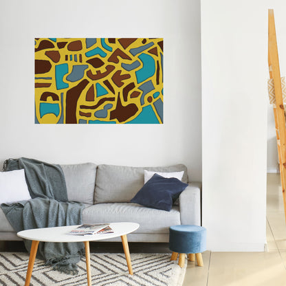 Poster orizzontale staccabile e attaccabile ARMONIA ASSIMMETRICA