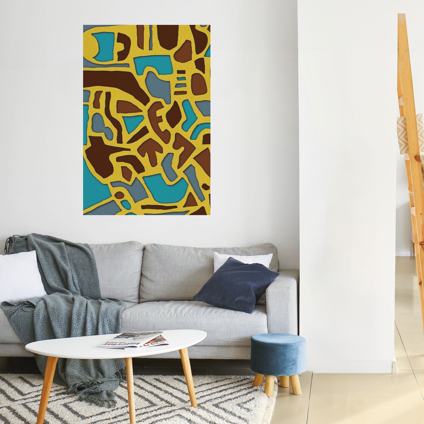 Poster verticale staccabile e attaccabile ARMONIA ASSIMMETRICA