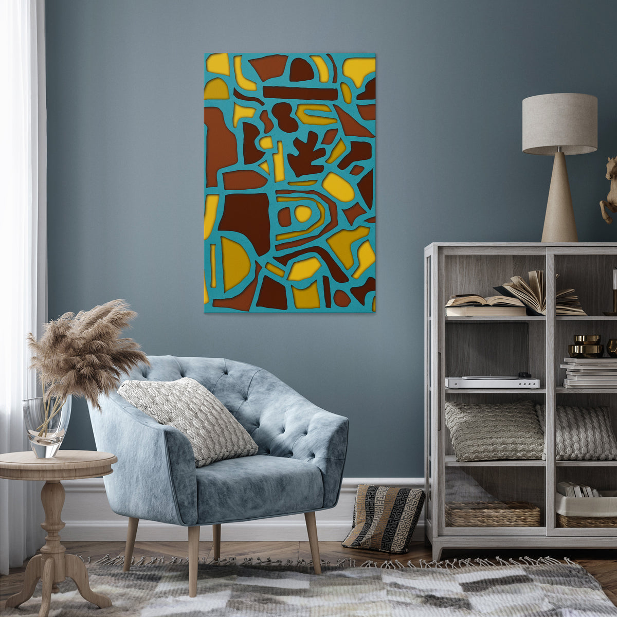 SHAPE EXTRAVAGANZA Vertical Canvas Print
