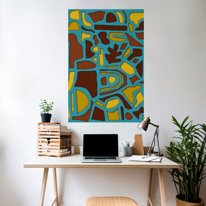 SHAPE EXTRAVAGANZA Poster verticale staccabile e attaccabile