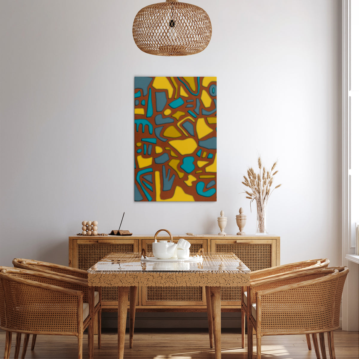 FORM SHUFFLE Vertical Canvas Print