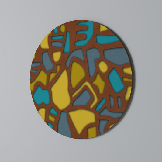 FORM SHUFFLE Round Wall Art