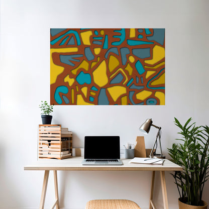 FORM SHUFFLE Poster orizzontale staccabile e attaccabile