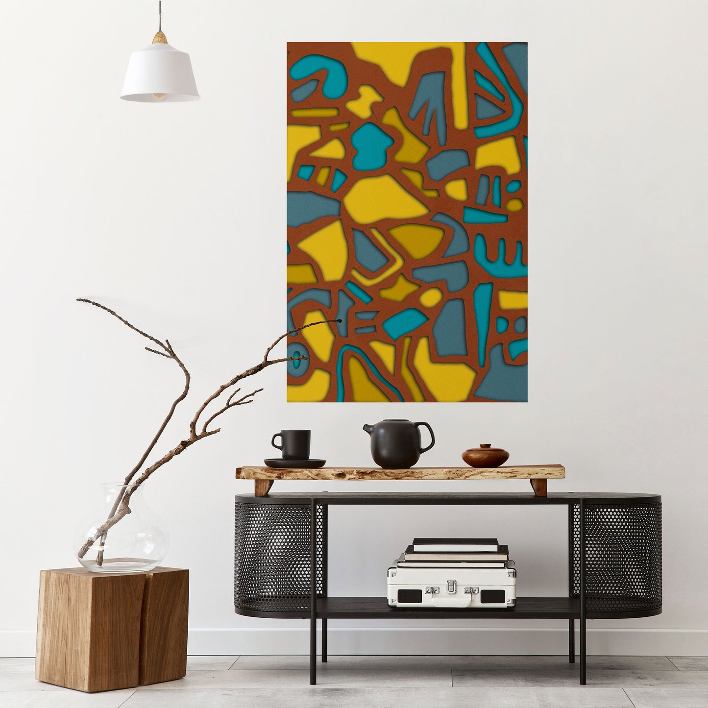 FORM SHUFFLE Poster verticale staccabile e attaccabile