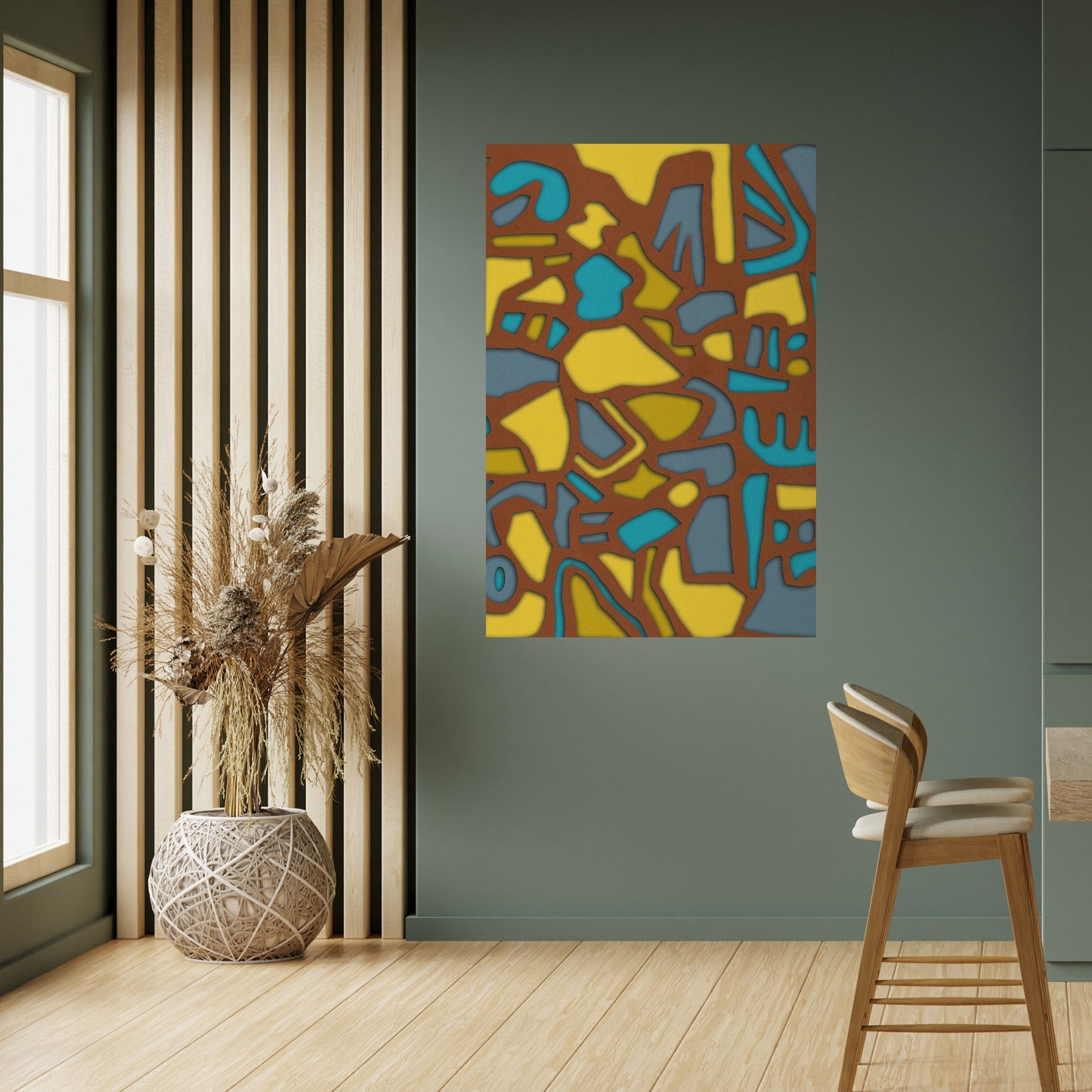 FORM SHUFFLE Poster verticale staccabile e attaccabile