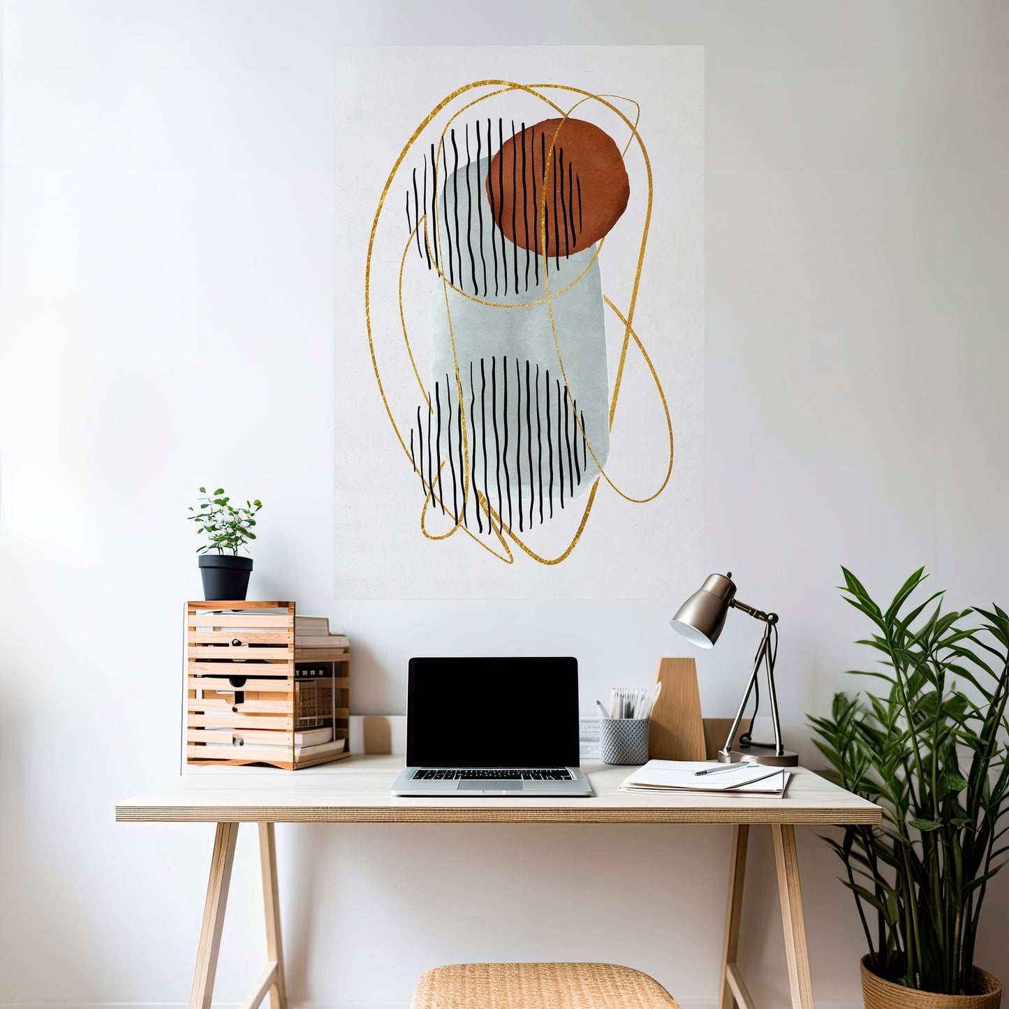 AVVOLTO NELLA MUFFA Poster verticale staccabile e attaccabile