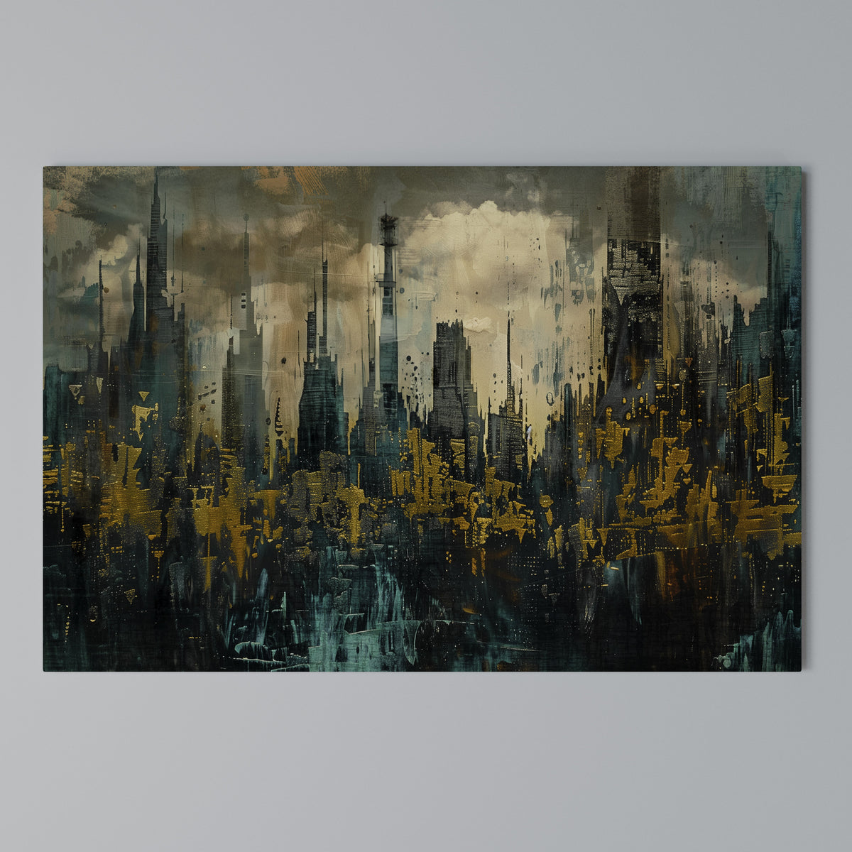 TOWN OBSCURE Stampa su tela orizzontale