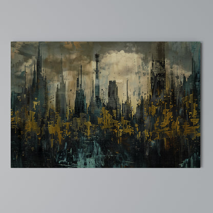 TOWN OBSCURE Stampa su tela orizzontale