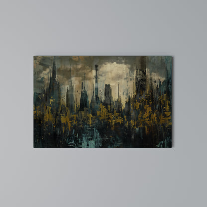 TOWN OBSCURE Stampa su tela orizzontale