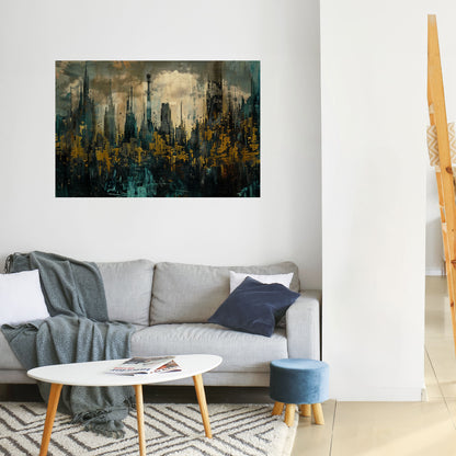 Poster orizzontale staccabile e attaccabile TOWN OSCURE